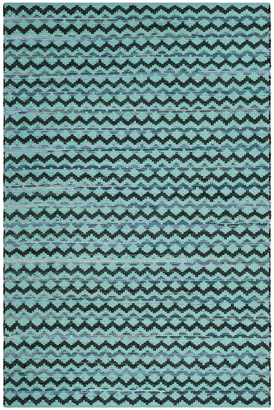 Safavieh Montauk Mtk120K Turquoise / Blue / Black Rugs