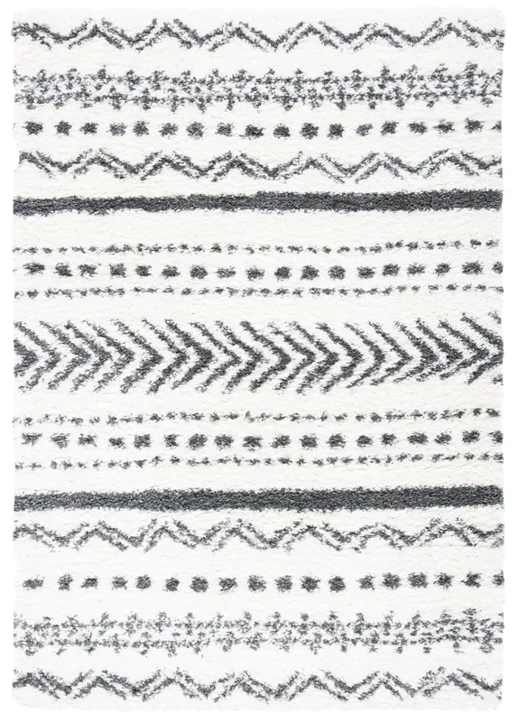 Safavieh Parma Shag Pma542A Ivory/Charcoal Rugs