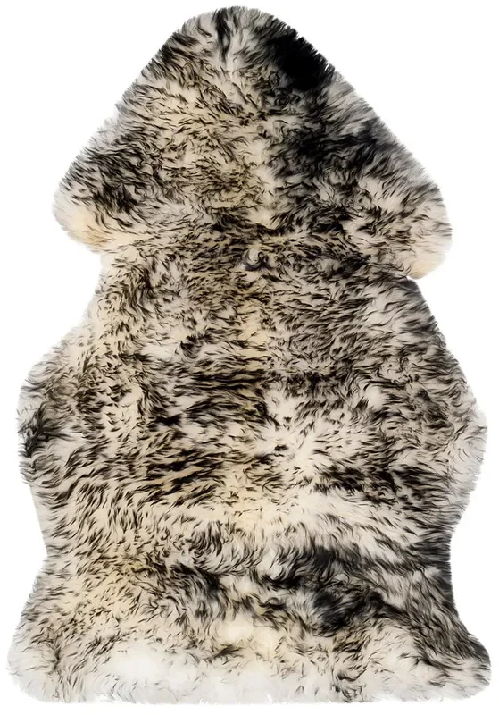 Safavieh Sheepskin Shag Shs121G Ivory / Dark Charcoal Rugs