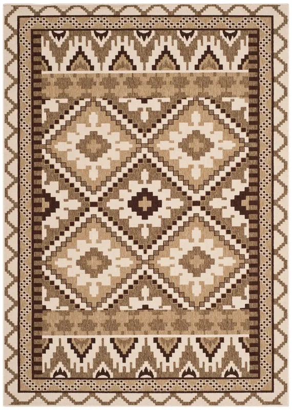 Safavieh Veranda Ver096 Creme/Brown Rug