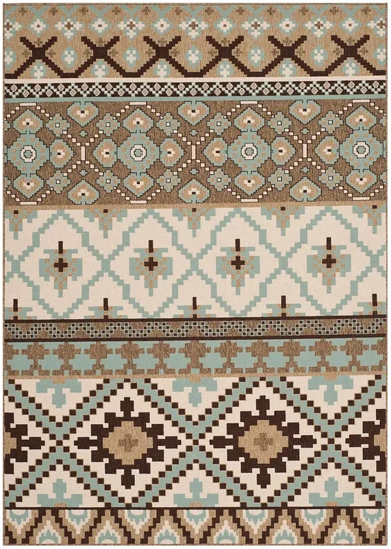 Safavieh Veranda Ver097-0215 Creme / Brown Rugs