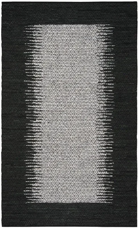 Safavieh Vintage Leather Vtl387C Light Grey / Black Rugs