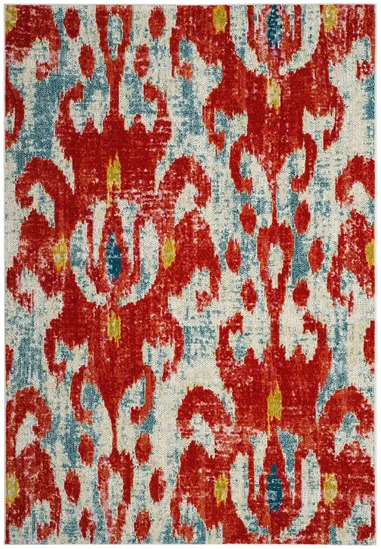 Safavieh Watercolor Wtc622L Brick / Light Blue Rugs