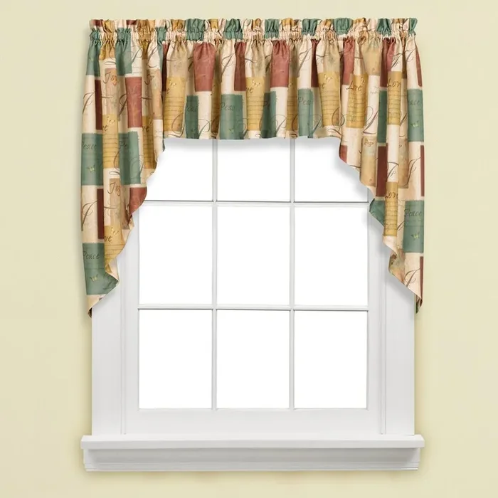 Saturday Knight Ltd Tranquility Warm Toned Palette window Swag – 58×35″, Spice