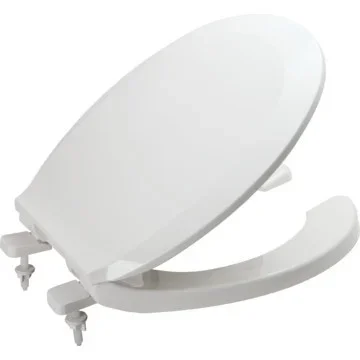 Seasons Plastic Open Front Round Toilet Seat Standard-Duty