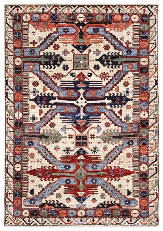 Seychour Handwoven Tribal Rug, J60956
