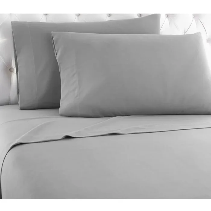 Shavel Micro Flannel Quality Sheet Set – Cal King Flat/Fitted Sheet 108×110/84x72x18″ 2-Pillowcase 21×40″ – Greystone.