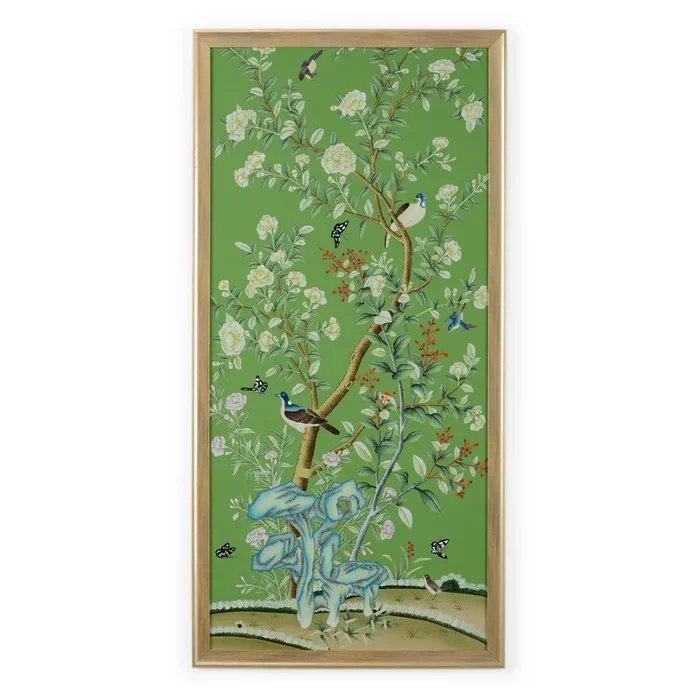 Silken Watercolors in a Golden Frame