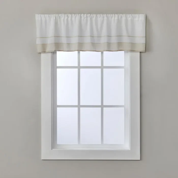 SKL Home By Saturday Knight Ltd Carrick Stripe Valance – 56X13″, Natural