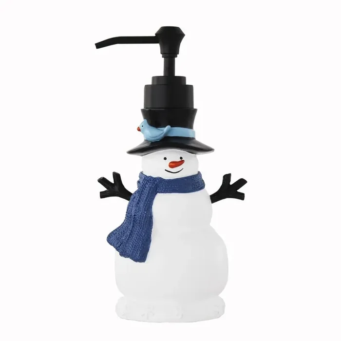 SKL Home Saturday Knight Ltd Winter Friends Lotion/Soap Dispenser – 7.43×2.85×4.03, Blue