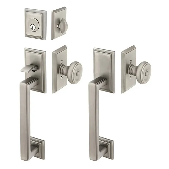Solid Brass Hamden Style Double Door Entryway Set