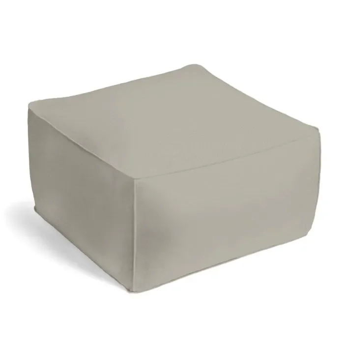 Square Pouf in Lush Linen – Natural