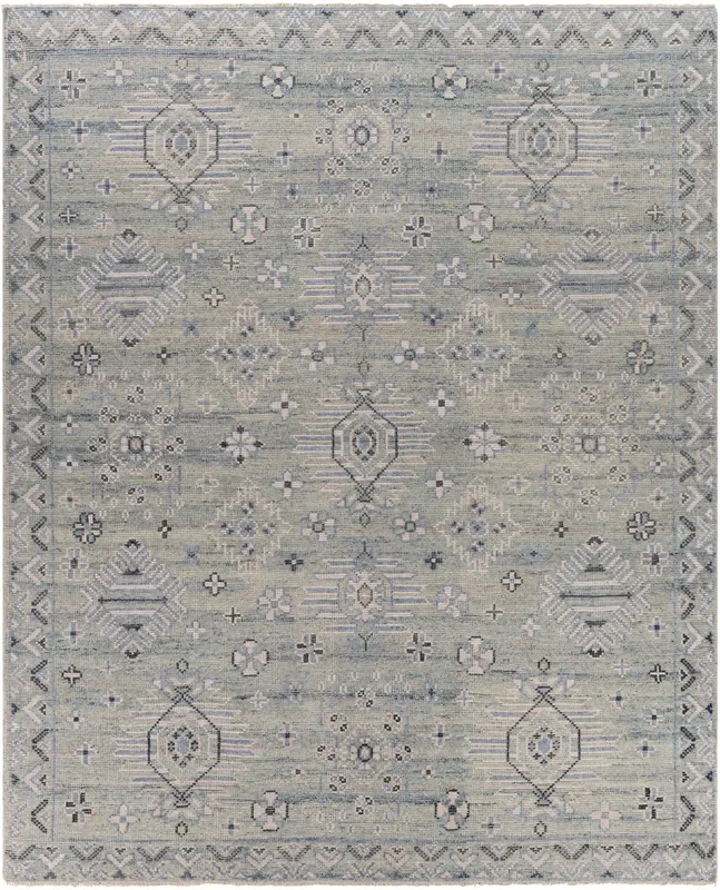 Surya Almeria Alm-2302 Denim, Charcoal, Sage, Beige Rugs
