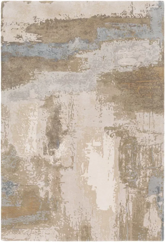 Surya Kavita Kvt-2300 Khaki, Ivory, Medium Gray, Pale Blue Rugs