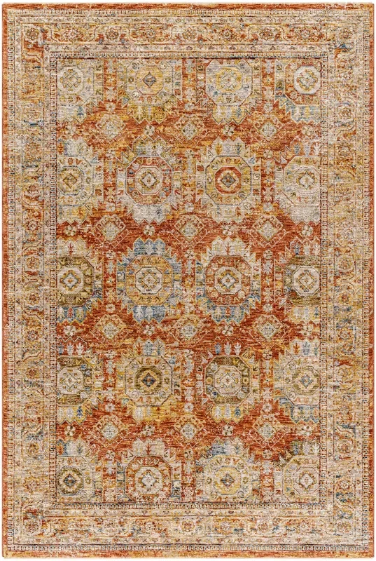Surya Mona Lisa Mni-2305 Light Sage, Rust, Mustard, Tan, Sage, Dark Blue Rug