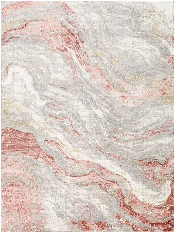 Surya San Francisco Sfo-2331 Ivory, Light Gray, Slate, Dusty Pink, Burgandy, Tan Rug