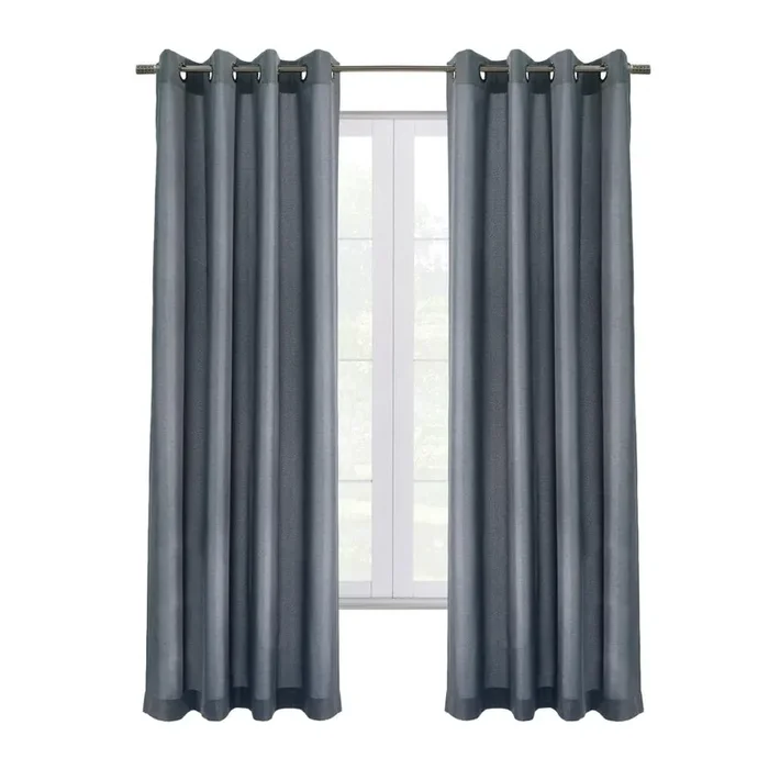 Thermaplus Edison Grommet Premium Quality Blackout Curtains Panel for Bedroom Blue