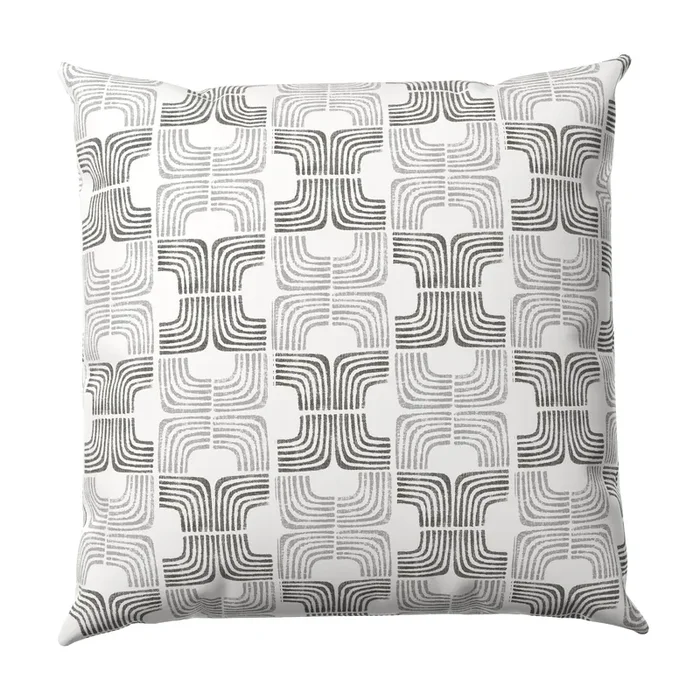 Throw Pillow in Groovy – Pewter