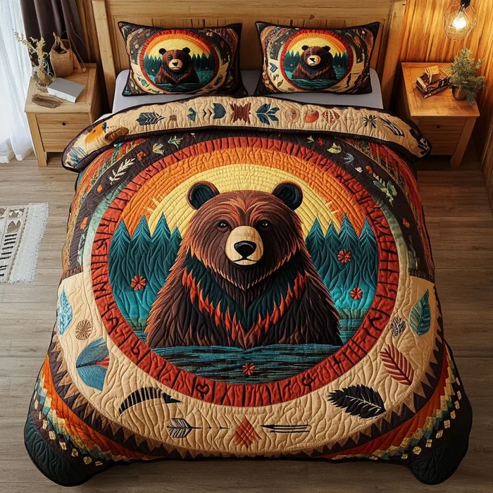 Tribal Bear Totem WJ0107022CL Duvet Cover Set
