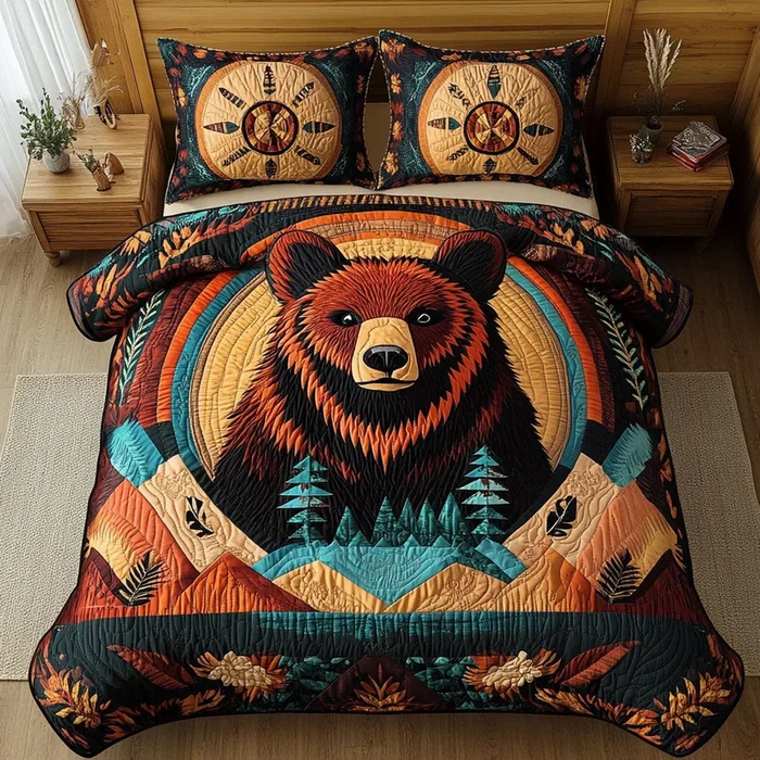 Tribal Bear Totem WJ2406018CL Duvet Cover Set