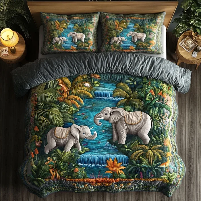 Tropical Elephant WJ2304028CL Duvet Cover Set
