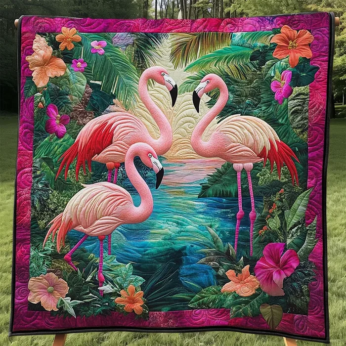 Tropical Flamingo WJ1604018CL Quilt