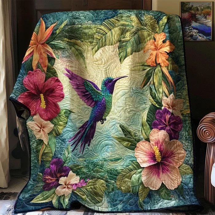 Tropical Hummingbird Garden WJ0507014CL Quilt