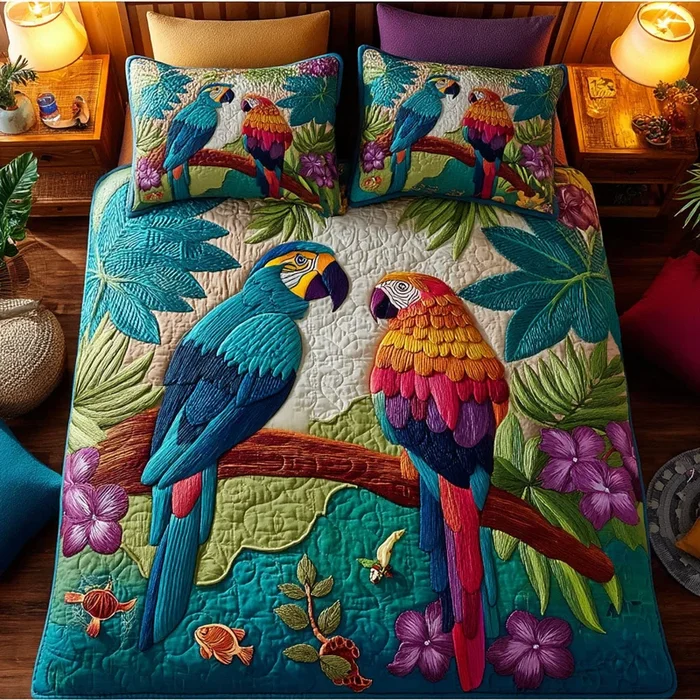 Tropical Parrot WJ1104023CL Duvet Cover Set