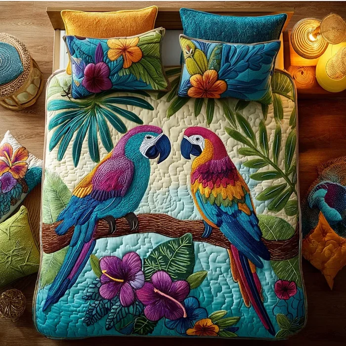 Tropical Parrot WJ1504025CL Duvet Cover Set
