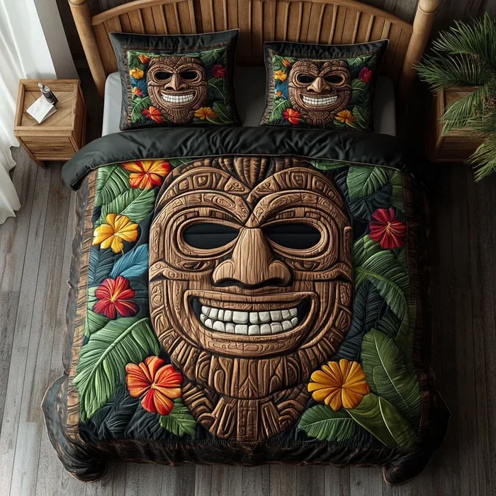 Tropical Tribal Tiki WJ2802080CL Duvet Cover Set
