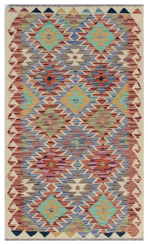 Uzbek Kilim Handwoven Tribal Rug, J80149