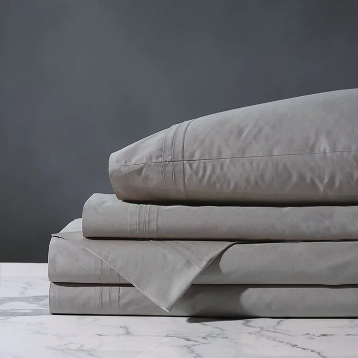 VAIL PERCALE SHEET SET IN HEATHER