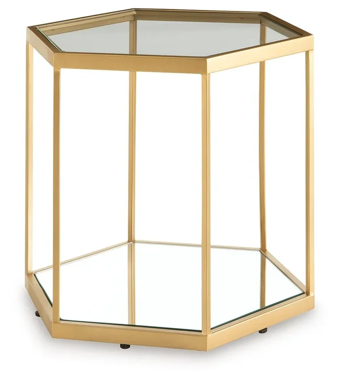 Veerwick – Accent Cocktail Table – Gold Finish