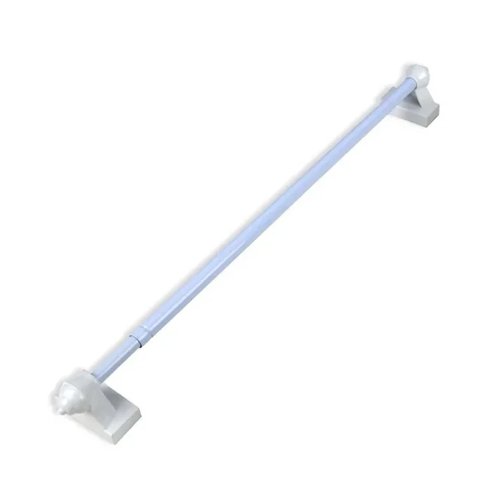 Versailles 1/2″ Diameter Magnetic Curtain Rod Set – 15×28″, White