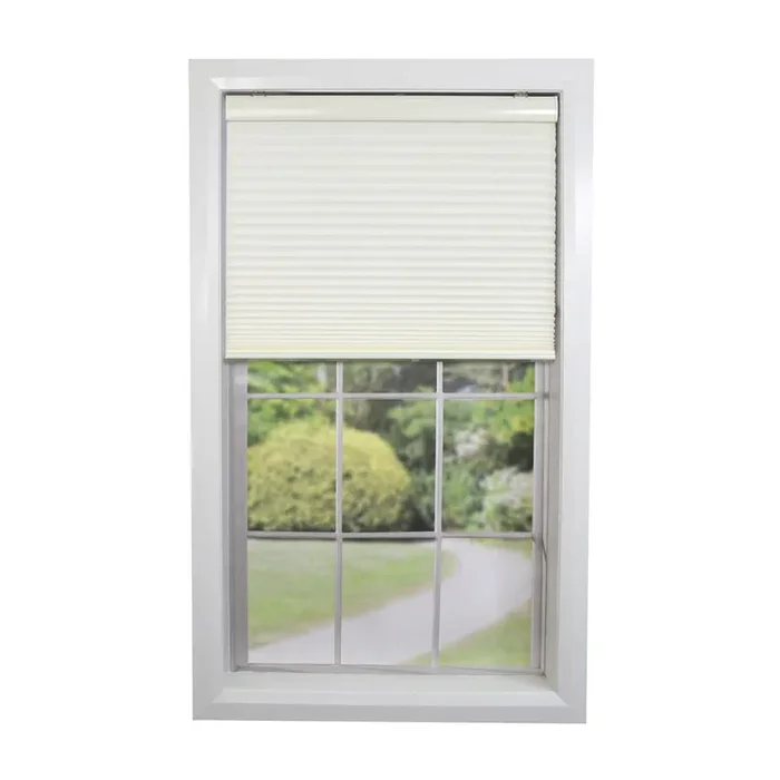 Versailles Home Fashions Cordless Honeycomb Insulating All Season Light Filtering Cellular Window Shade 24″ X 72″ Ivory