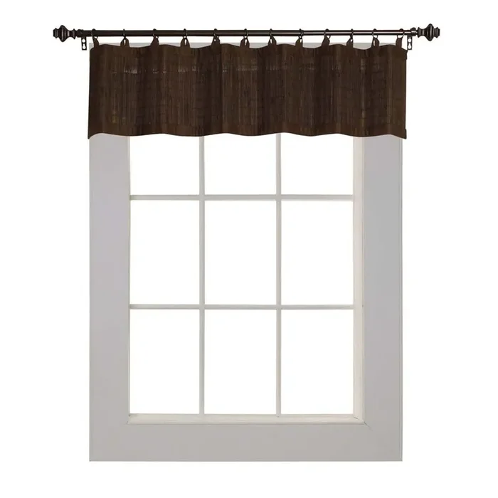 Versailles Valance Patented Ring Top Bamboo Panel Series – 12×72”, Espresso
