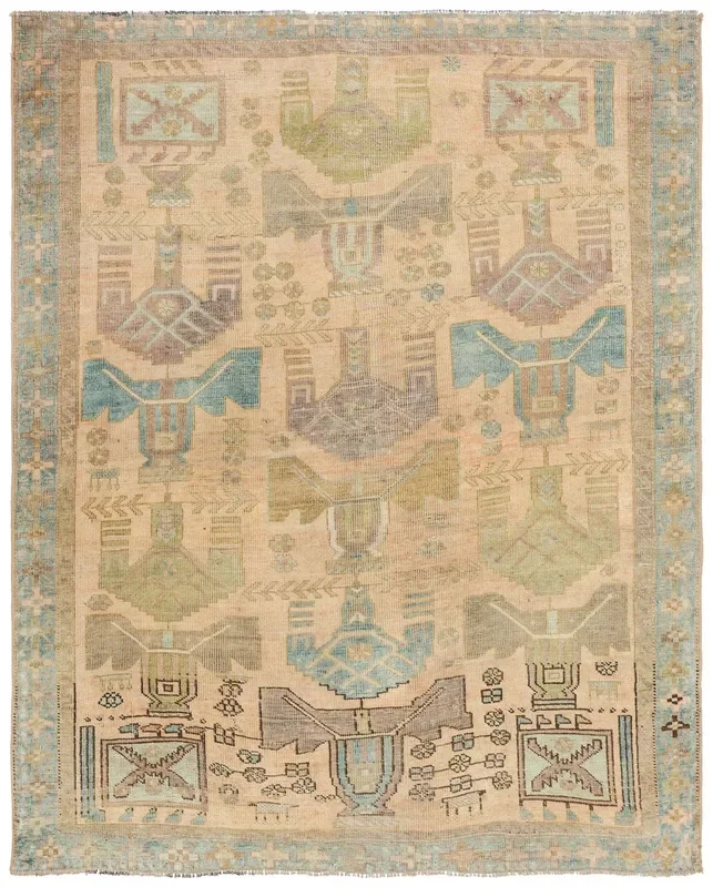 Vintage Afshar Handwoven Tribal Rug, J66535