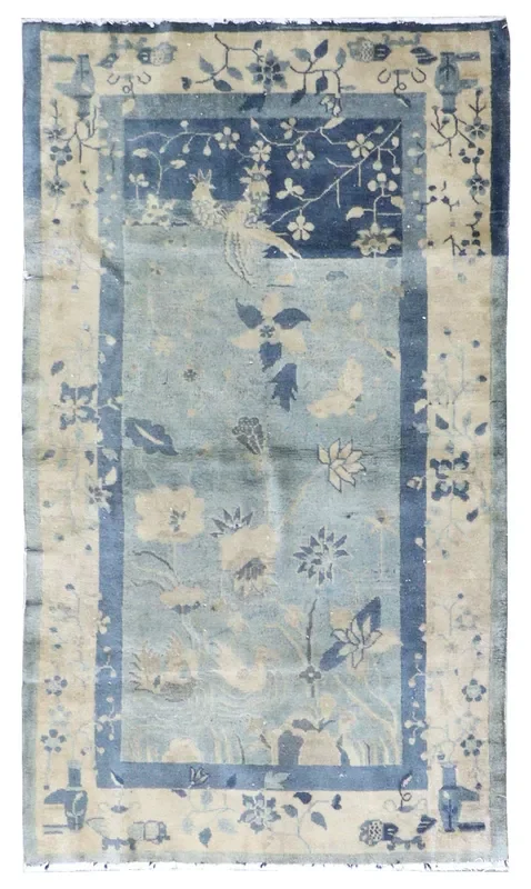 Vintage Art Deco Handwoven Closeout Rug, J68928