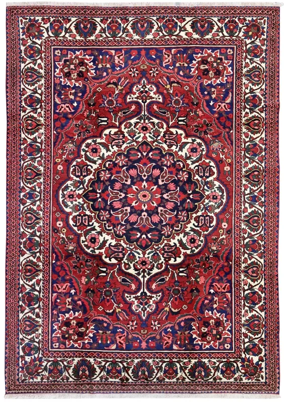 Vintage Bakhtiari Handwoven Traditional Rug, J65470