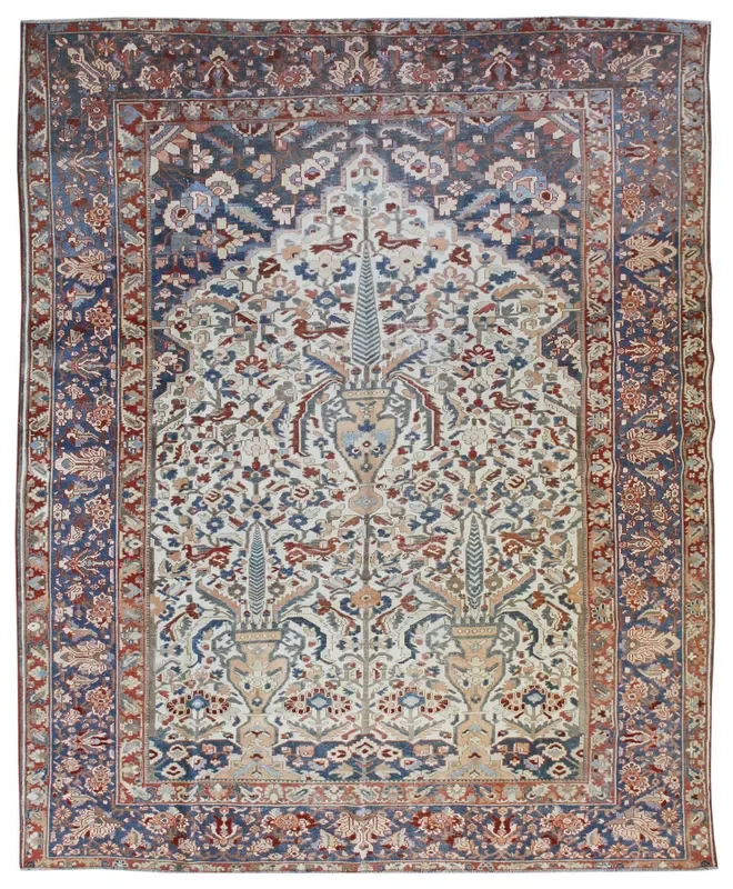 Vintage Bakhtiari Handwoven Tribal Rug, J61645