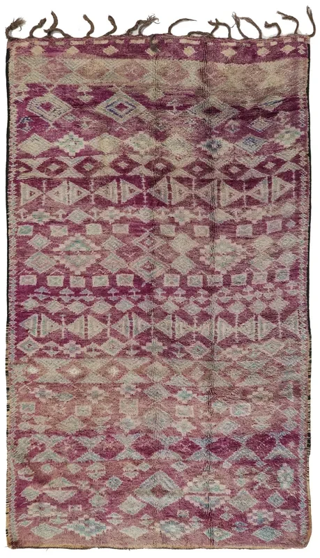 Vintage Berber Handwoven Tribal Rug, J62416