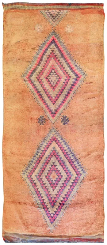 Vintage Berber Handwoven Tribal Rug, J74098