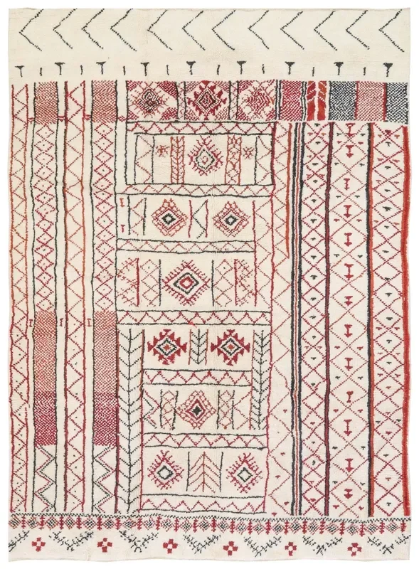 Vintage Berber Handwoven Tribal Rug, j74166