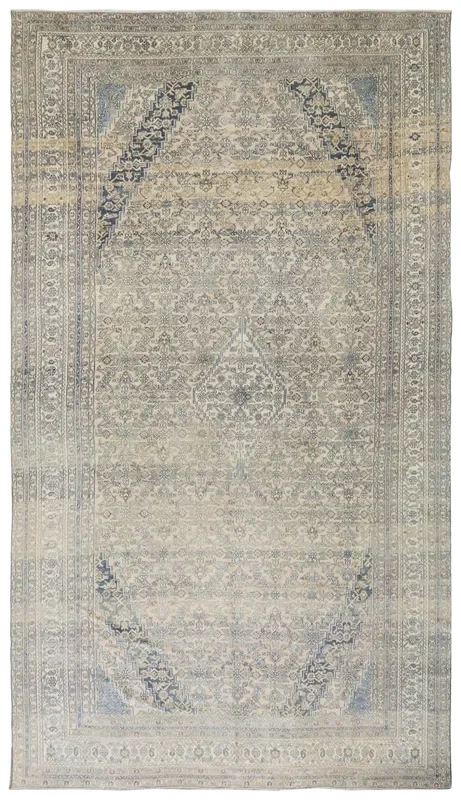 Vintage Bibikabad Handwoven Tribal Rug, J73126