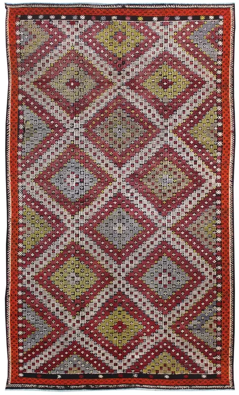 Vintage Jijim Handwoven Tribal Rug, J64760