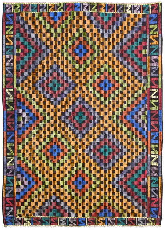 Vintage Jijim Handwoven Tribal Rug, J64769