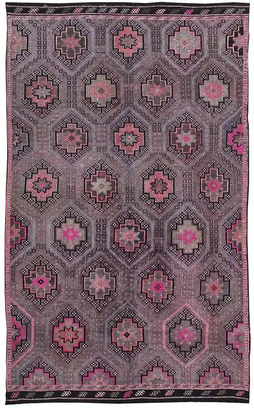Vintage Jijim Handwoven Tribal Rug, J64774