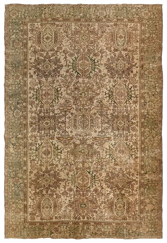Vintage Karaja Handwoven Tribal Rug, J68420