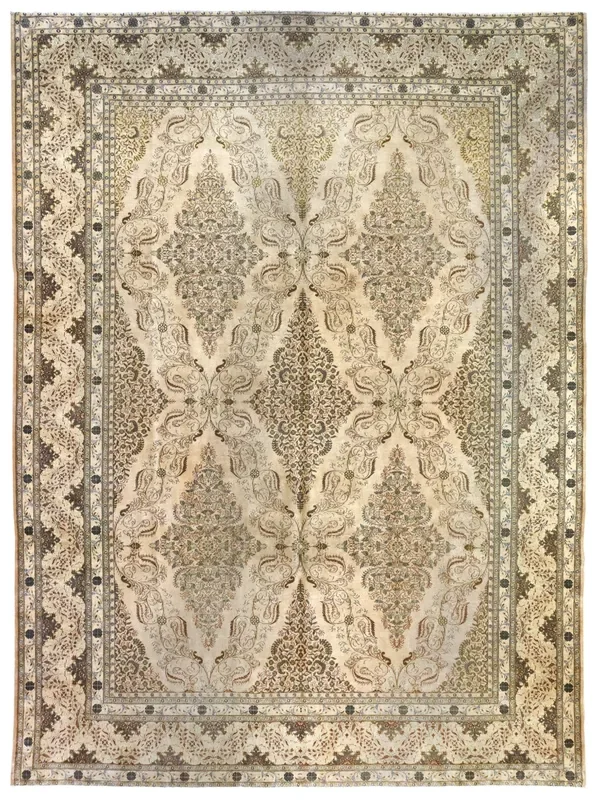 Vintage Keshan Handwoven Traditional Rug, J65757