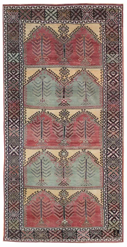 Vintage Kurd Handwoven Tribal Rug, J48807